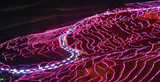 The Shiroyone Senmaida Rice Paddies Sparkle with LED light bulbs