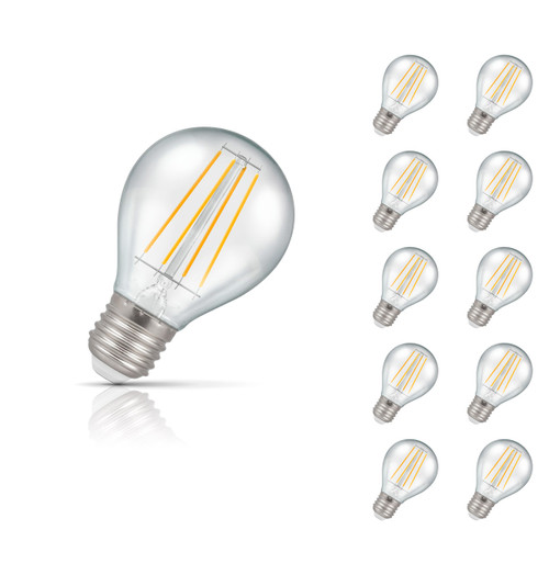 Crompton Lamps LED Golfball 4W E27 Filament (10 Pack) Warm White Clear (45W Eqv) Image 1 Crompton Lamps LED Golfball 4W E27 Filament (10 Pack) Warm White Clear (45W Eqv) Image 1