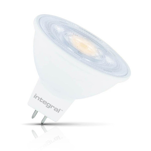 Integral LED Dimmable LED MR16 Spotlight 4.6W GU5.3 12V Warm White 36° Clear Image 1 Integral LED Dimmable LED MR16 Spotlight 4.6W GU5.3 12V Warm White 36° Clear Image 1