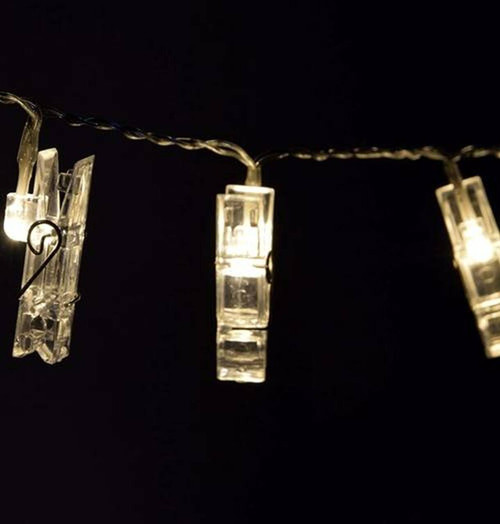 Lyyt LED Battery Operated Photo Clip String Light Christmas Cards Display Extra Warm White Image 1 Lyyt LED Battery Operated Photo Clip String Light Christmas Cards Display Extra Warm White Image 1