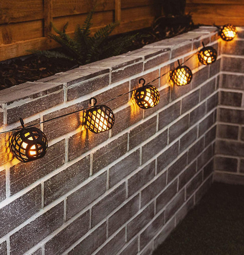 Solalite LED Solar Dancing Flame String Light Image 1 Solalite LED Solar Dancing Flame String Light Image 1