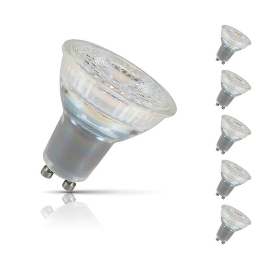 Crompton GU10 Spotlight LED Bulb Dimmable 5.5W (50W Eqv) Warm White 5-Pack 1
