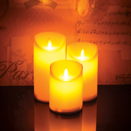 Lyyt LED Mood Candles Set of 3 Dancing Flames With Remote Control Image 1 Lyyt LED Mood Candles Set of 3 Dancing Flames With Remote Control Image 1