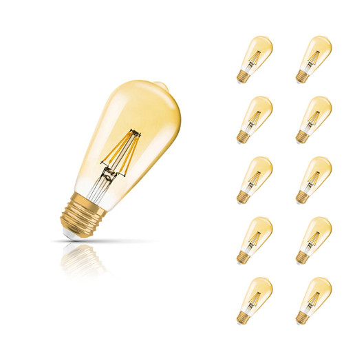 Osram ST64 LED Light Bulb Dimmable E27 6.5W (55W Eqv) Warm White 10-Pack
Image 1 Osram ST64 LED Light Bulb Dimmable E27 6.5W (55W Eqv) Warm White 10-Pack
Image 1