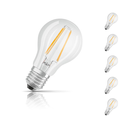 Osram GLS LED Light Bulb Dimmable E27 6.5W (60W Eqv) Warm White 5-Pack
Image 1 Osram GLS LED Light Bulb Dimmable E27 6.5W (60W Eqv) Warm White 5-Pack
Image 1