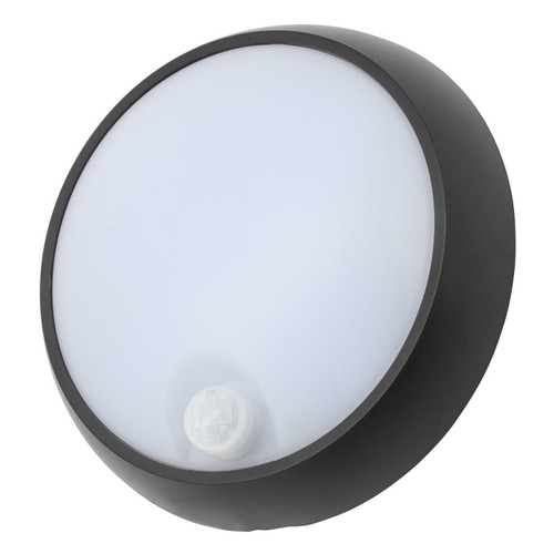 Coast Cano 8W LED Small Round Bulkhead With PIR Sensor Black 1