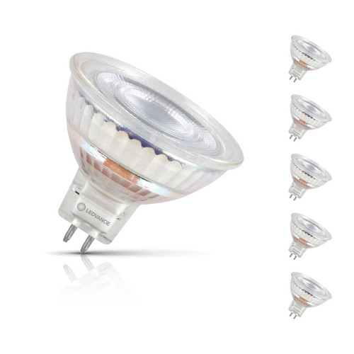 Ledvance LED MR16 Bulb 8W GU5.3 12V Dimmable (5 Pack) Warm White 1