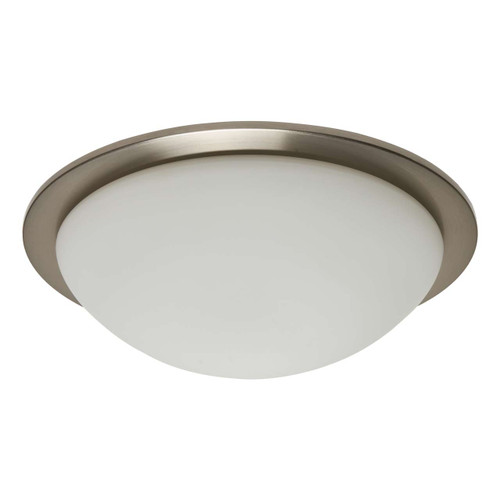 Spa OPIE 12W LED Flush Ceiling Light Cool White Satin Nickel 1