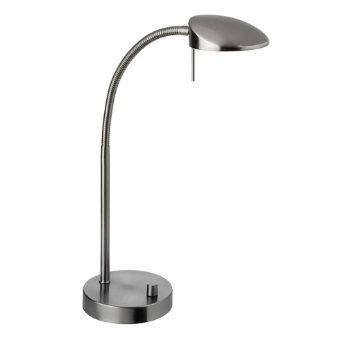 Firstlight Milan Modern Style LED Desk Lamp 10W Dim with Dimmer Control Warm White Brushed Steel 1
