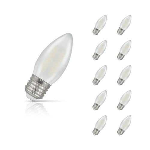 Crompton Candle LED Light Bulb E27 2.5W (25W Eqv) Cool White 10-Pack Pearl 1