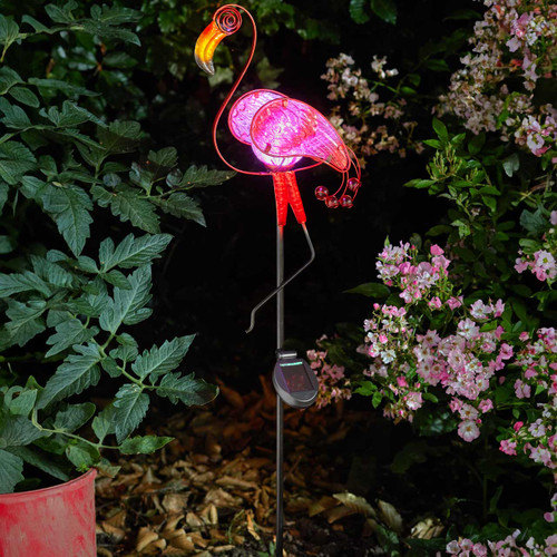 Smart Solar LED Flamingo Stake Light 1