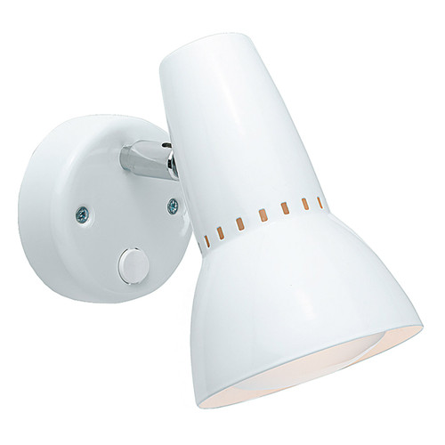 Firstlight Lynx Classic Style Wall Spotlight with On/Off Switch White 1