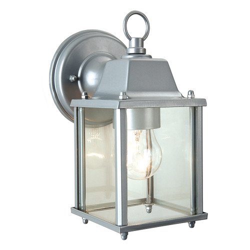Firstlight Coach Country Cottage Style Lantern in Silver and Clear Glass 1