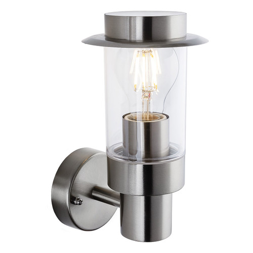 Firstlight Darwin Modern Style Lantern in Stainless Steel and Clear 1