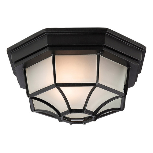Firstlight Lantern Traditional Style 6-Panel Ceiling Light in Black and Opal 1