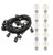 Premium 20m Connectible Outdoor Festoon Light E27 with 40x LED Golfball Light Bulbs Warm White Clear