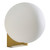 Spa Thiva Single Globe Wall Light Opal Glass and Satin Brass 1