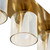 Spa Patras 4 Light Light Bar Ceiling Spotlight Champagne Glass and Satin Brass 3