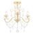 Spa Vela 3 Light Flush Chandelier Crystal Glass and Satin Brass 2