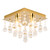 Spa Orlando 4 Light Ceiling Light Crystal Glass and Satin Brass 1