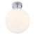 Spa Porto Single Globe Semi-Flush Ceiling Light Opal and Chrome 2