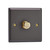 Varilight Vogue LED V-Pro 1 Gang Rotary Dimmer Switch Slate with Brass Knob 1