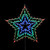 Festive Chasing Window Star Light 100 Multicoloured LEDs 1