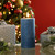 Festive 15cm Battery Operated Wax Firefly Pillar Candle With Timer Blue 1