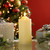Festive Battery Operated Wax Firefly Pillar Candles With Timer Ivory Pack of 3 4