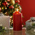 Festive Battery Operated Wax Firefly Pillar Candles With Timer Red Pack of 3 4