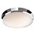 Firstlight Toro Modern Style LED Flush Ceiling Light 11W Warm White in Chrome and Opal 1