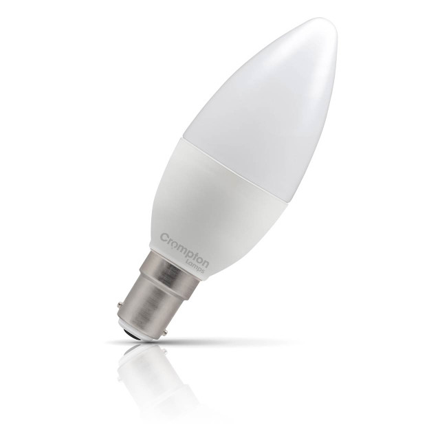 Crompton Candle LED Light Bulb B15 4.2W (40W Eqv) Warm White Opal