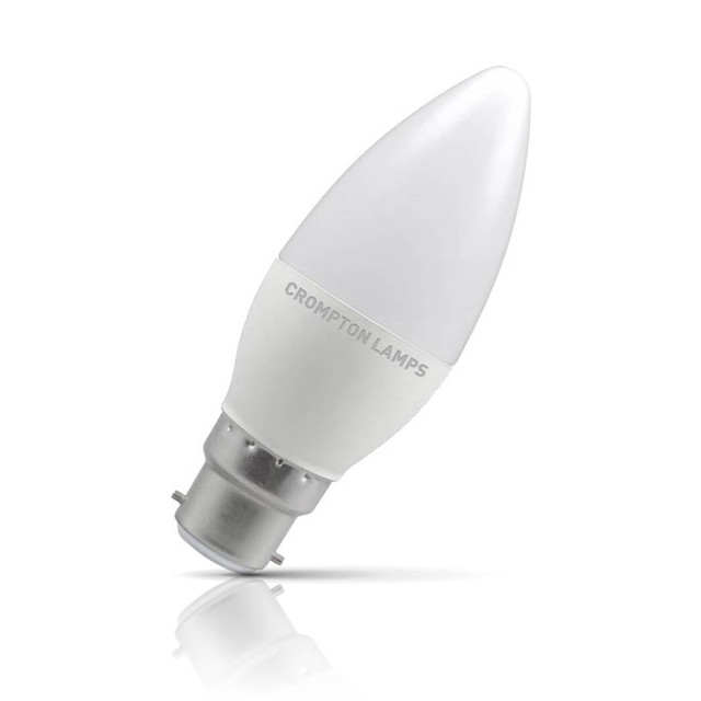 Crompton Lamps LED Candle 4.9W B22 Cool White Opal (40W Eqv) Image 1