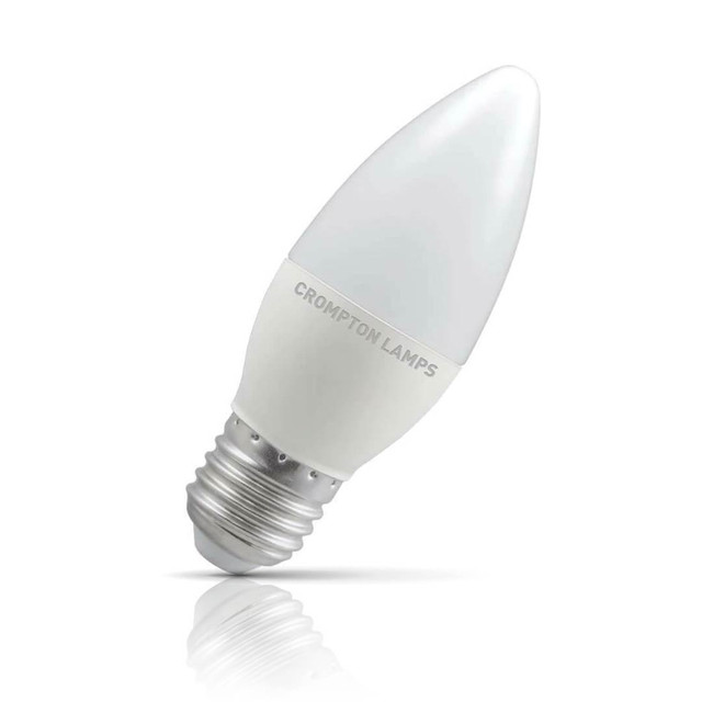 Crompton Lamps LED Candle 5.5W E27 Cool White Opal (40W Eqv) Image 1