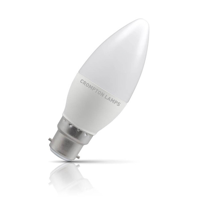 Crompton Lamps LED Candle 5.5W B22 Daylight Opal (40W Eqv) Image 1