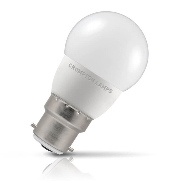 Crompton Lamps LED Golfball 4.9W B22 Warm White Opal (40W Eqv) Image 1