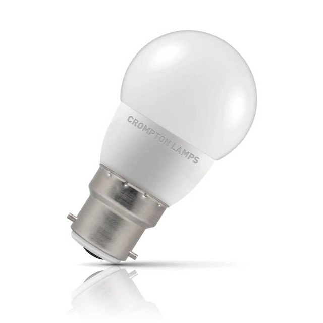 Crompton Lamps LED Golfball 5.5W B22 Cool White Opal (40W Eqv) Image 1