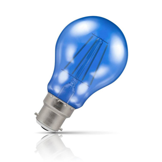 Crompton Lamps LED GLS 4.5W B22 Harlequin IP65 Blue Translucent Image 1