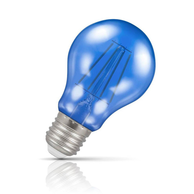Crompton Lamps LED GLS 4.5W E27 Harlequin IP65 Blue Translucent Image 1