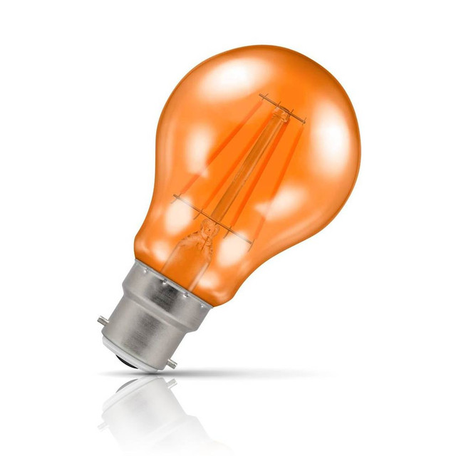 Crompton Lamps LED GLS 4.5W B22 Harlequin IP65 Orange Translucent Image 1