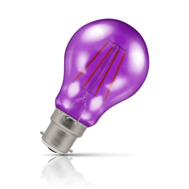 Crompton Lamps LED GLS 4.5W B22 Harlequin IP65 Purple Translucent Image 1