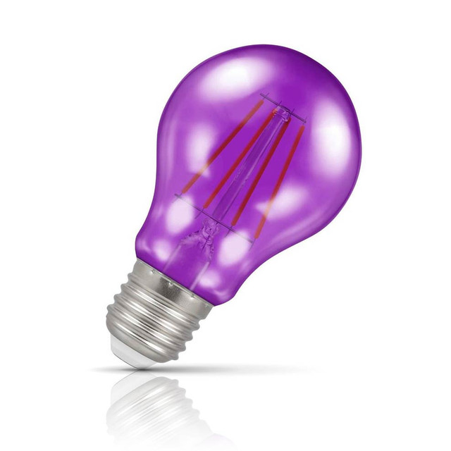 Crompton Lamps LED GLS 4.5W E27 Harlequin IP65 Purple Translucent Image 1
