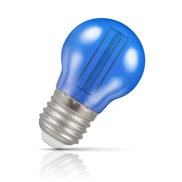 Crompton Lamps LED Golfball 4.5W E27 Harlequin IP65 Blue Translucent Image 1