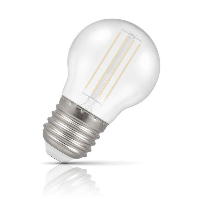 Crompton Lamps LED Golfball 4.5W E27 Harlequin IP65 White Translucent Image 1