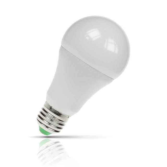 Prolite LED Sensor Light GLS 6.5W E27 Dusk To Dawn Warm White Opal