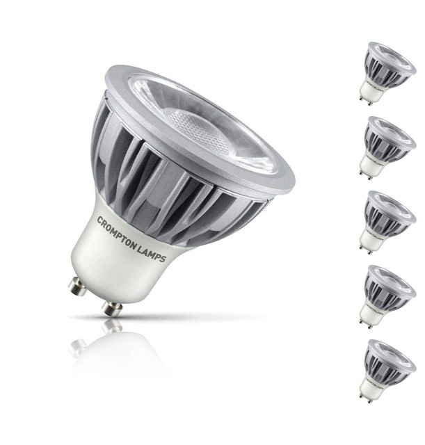 Crompton Lamps LED GU10 Spotlight 5W (5 Pack) Cool White 45° Image 1