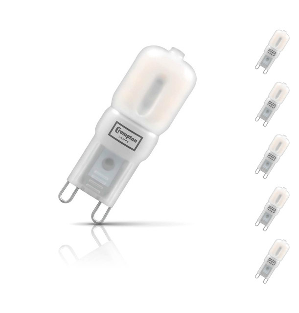 Crompton Lamps LED G9 Capsule 2.5W (5 Pack) Cool White Opal (25W Eqv) Image 1