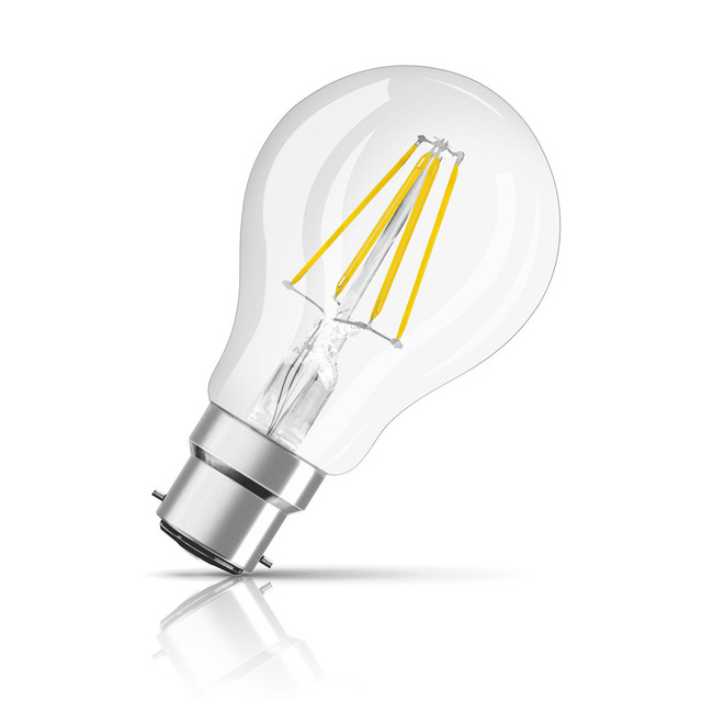 Osram GLS LED Light Bulb Dimmable B22 6.5W (60W Eqv) Warm White Parathom