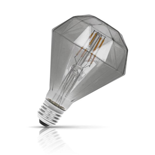 Prolite Diamond LED Light Bulb Dimmable E27 4W Extra Warm White Smoke