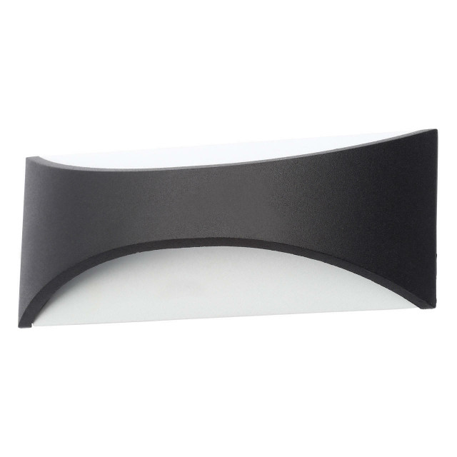 Zinc STROUD 12W LED Outdoor Up and Down Wall Light Black 1